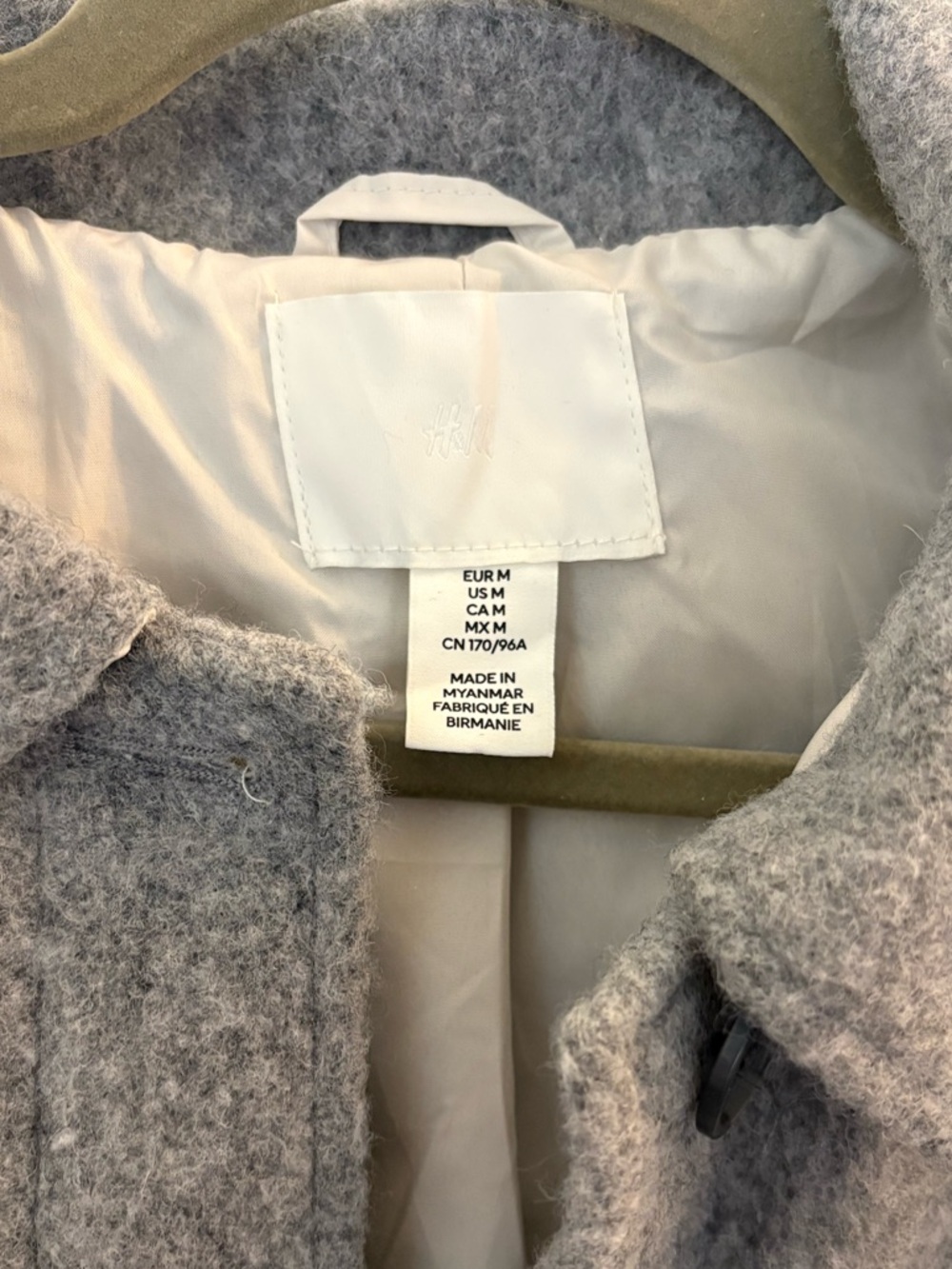 H&M Grey Button-Front Jacket - Picture 3 of 3